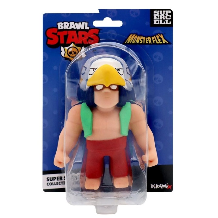 Гъвкава фигурка, Brawl Stars, Бо, 12 см, многоцветна