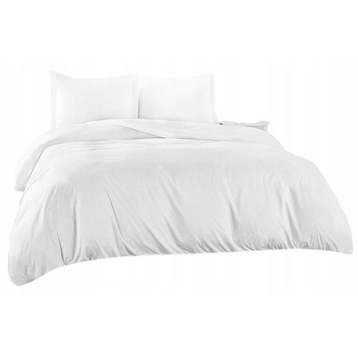 Lenjerie de pat set, Yes Home, 160x200cm + 2x 70x80cm, 100% bumbac, alb