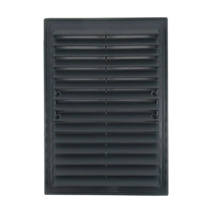 Grila metalica inclinata cu plasa, AIR ROXY, 14x21cm, grafit mat