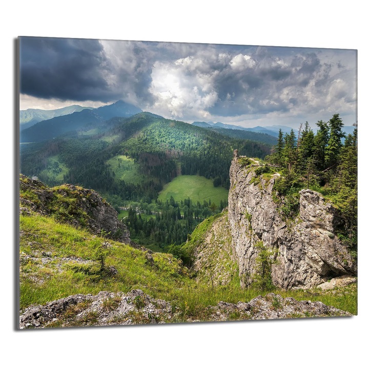 Placa de protectie din sticla pentru aragaz 60x52 TMK ArtDeko, rezistenta la temperaturi, design modern