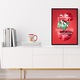 Cana Cu Bambi, Cu Textul "Guess" - Design 4, Ceramica, 330ML, Cu Maner si Interior Rosu