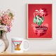 Cana Cu Bambi, Cu Textul "Guess" - Design 4, Ceramica, 330ML, Cu Maner si Interior Alb