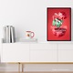 Cana Cu Bambi, Cu Textul "Hermes Paris" - Design 5, Ceramica, 330ML, Cu Maner si Interior Rosu