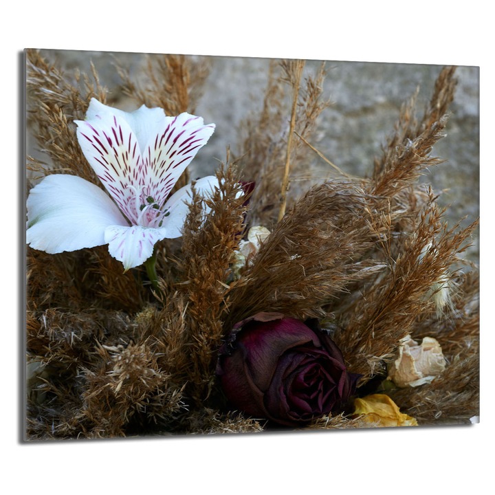 Placa de protectie din sticla pentru aragaz 60x52 TMK ArtDeko, rezistenta la temperaturi, design modern