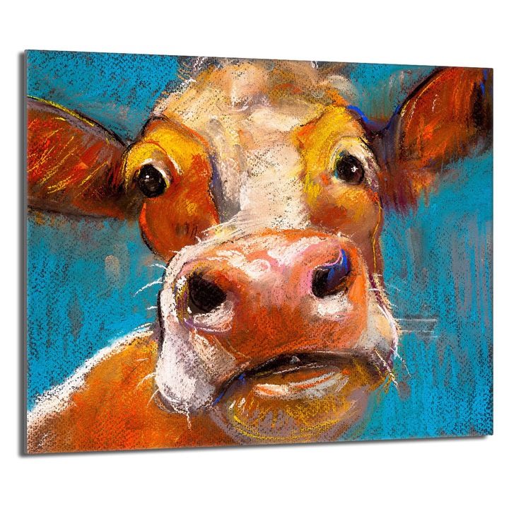 Placa de protectie din sticla pentru aragaz 60x52 TMK ArtDeko, design modern, rezistent la temperaturi, multicolor