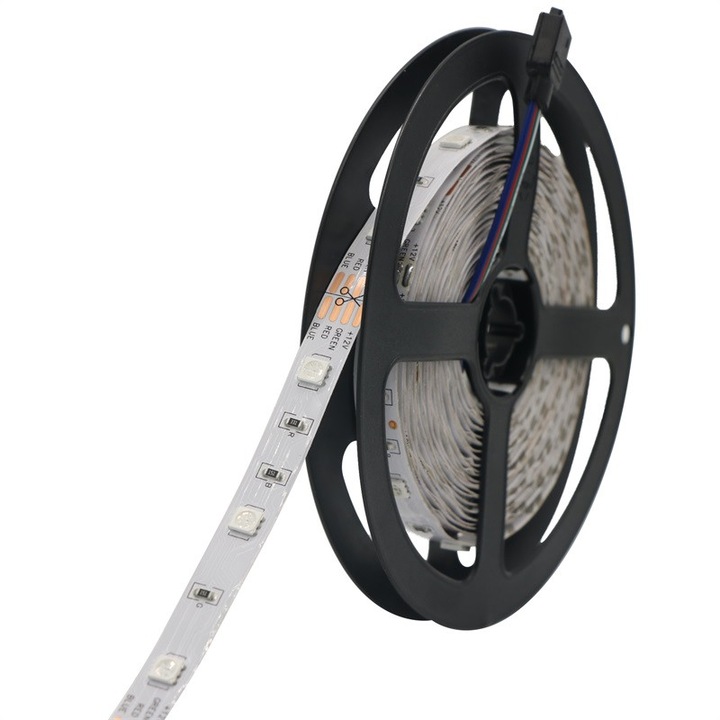 Комплект LED RGB 5м, 150 диода 5050, тъч контролер, бял