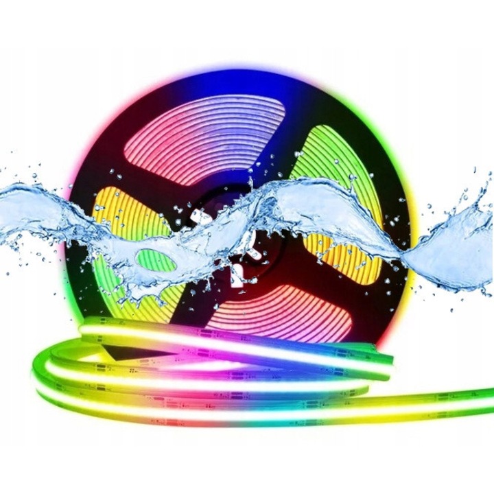 Banda LED COB RGB 24V IP67 Neon Termococon Impermeabila 5m