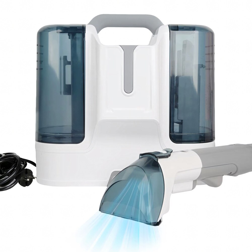 Aspirator 450W pentru Curatare Tapiterie, Doua Rezervoare, Forta Aspirare 11 kPa, Peria universala, 335 × 235 × 305 mm, Alb