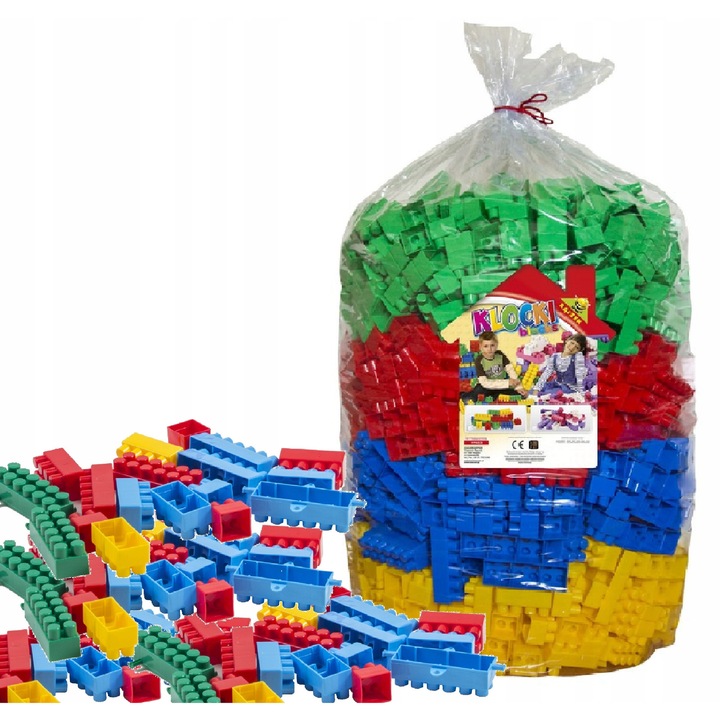 Set 1280 Cuburi Mari de Plastic pentru Constructii, 28mm
