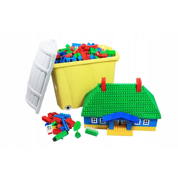 Set Cuburi Mari 1000 Piese in Cutie - Dezvolta Creativitatea Copiilor