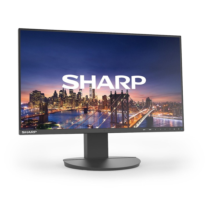 Monitor LED Sharp 24", Full HD, IPS, 1920x1080, Negru