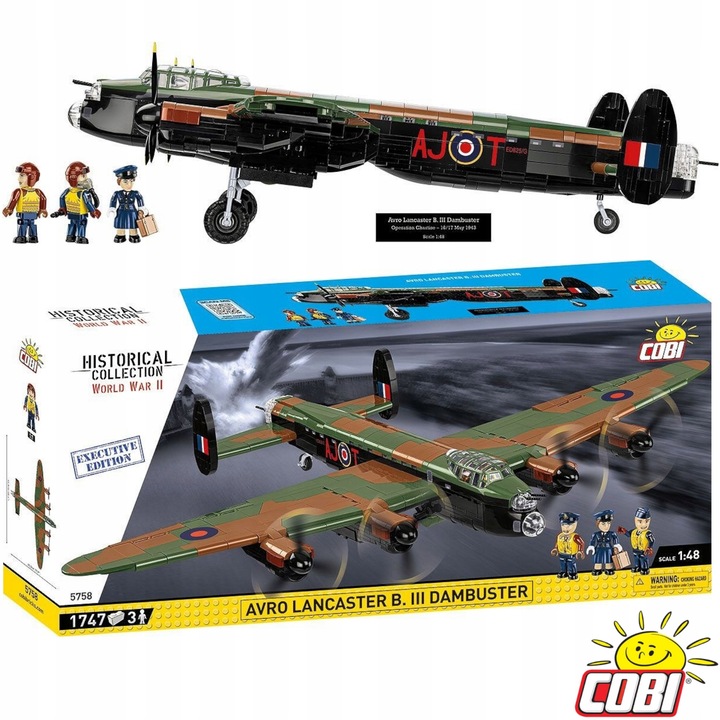 Set de construit Avro Lancaster B III Dambuster, 1747 piese, multicolor, 45, 5x64, 5cm