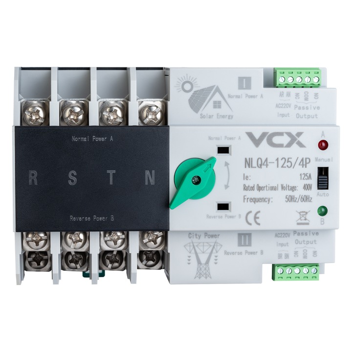 Comutator (ATS) VCX automat cu transfer dublu PV 125A 4P