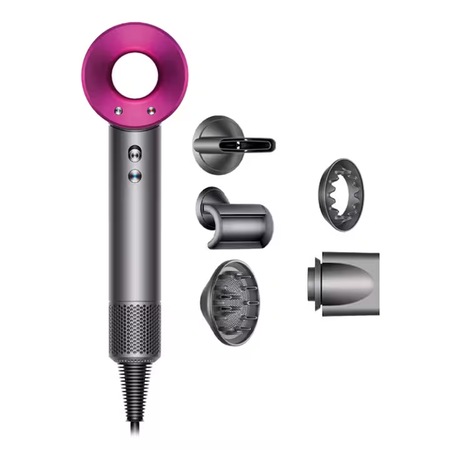 Dyson Supersonic HD08 vine cu o varietate de accesorii, intr-o