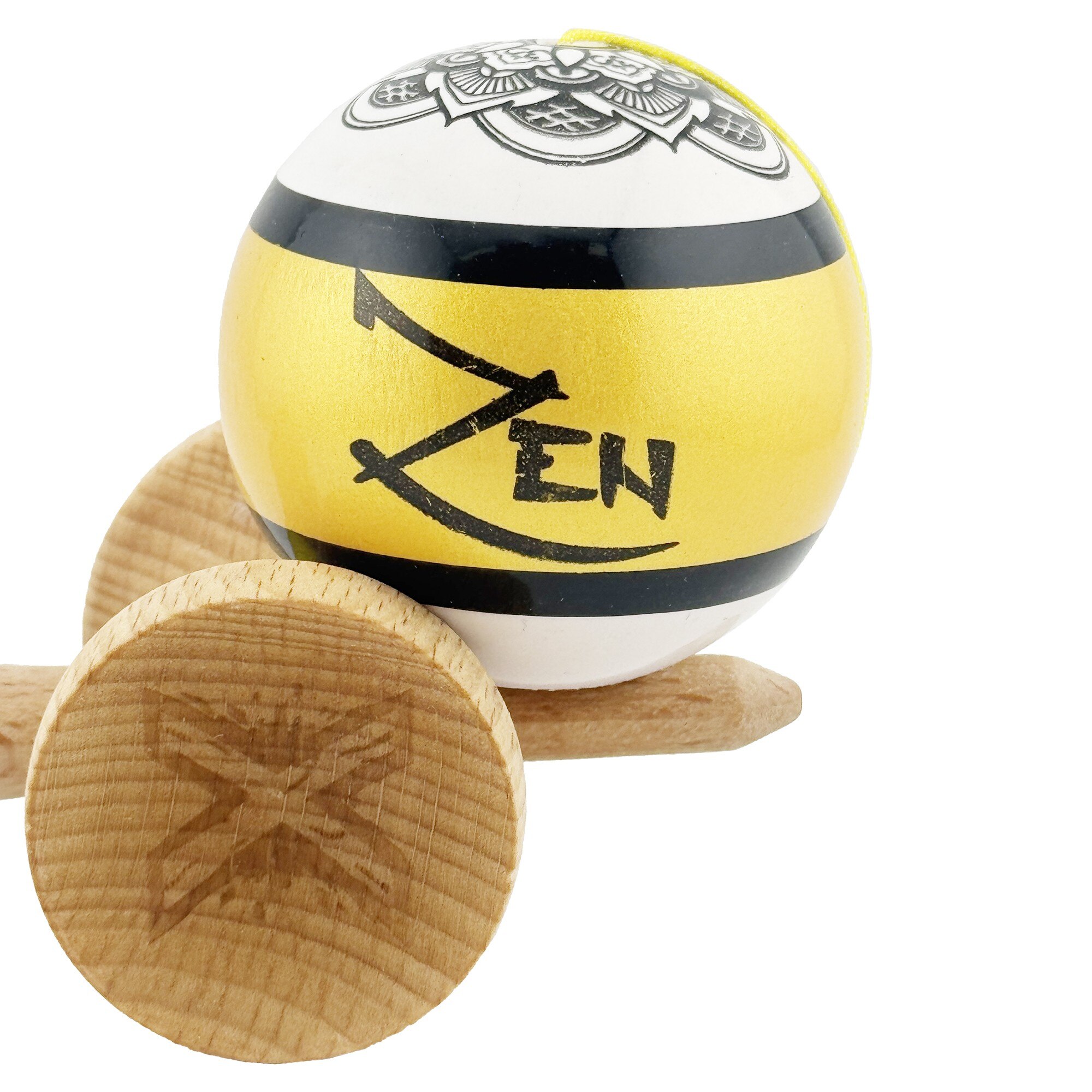 kumachan♡ Kendama X, ZEN, Big cup V2, Lemn, 18 cm, Rulment Metalic cu Ata 55