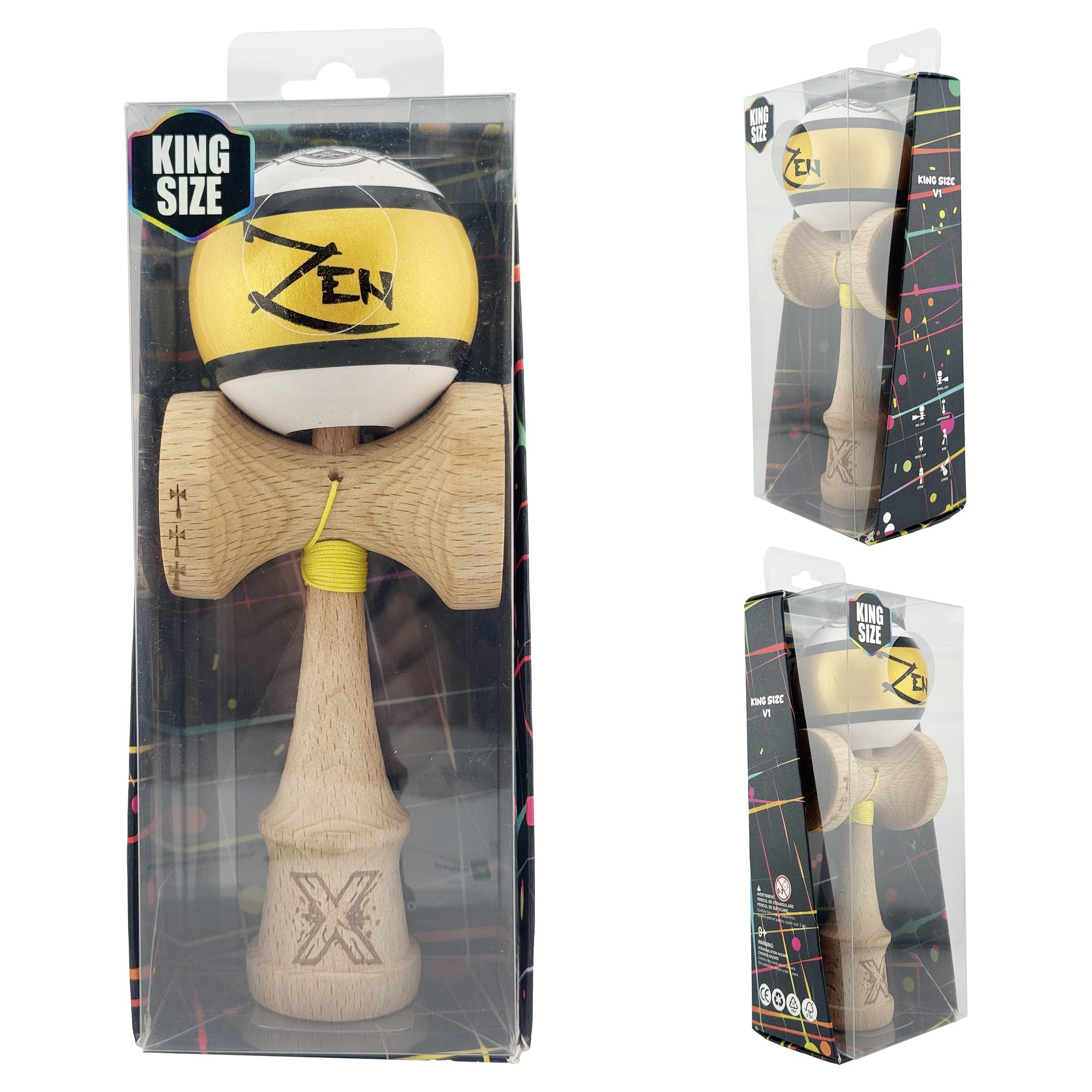 Kendama Originala ZEN X, Profesionala, Big Cups V2, Super Sticky