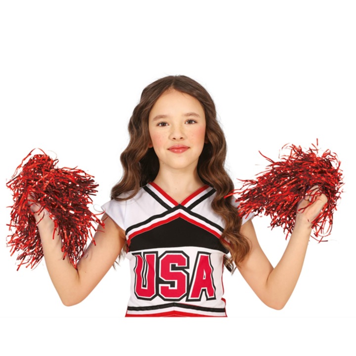 Pom-pom, Mezőfi Team Kft., roșu, 23cm, set 1 pereche