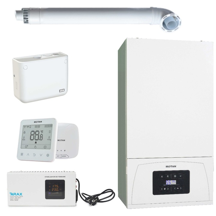 Set Centrala termica Motan Condens KPLUS + Termostat SMART TH617-WRTS + Pompa de condens SFA + Stabilizator tensiune
