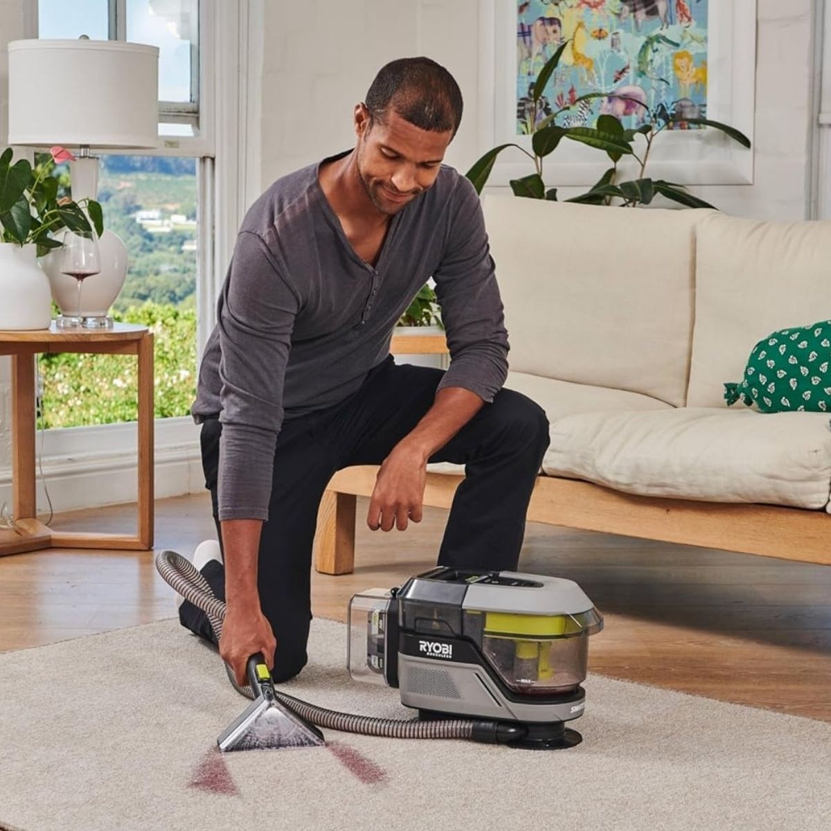 Aspirator umed/uscat fără fir RYOBI RDC18BL-0, 18 V, 0.6 l