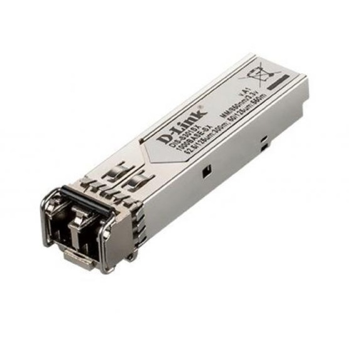 D-Link DIS‑S301SX 1‑port Mini‑GBIC SFP to 1000BaseSX Multi‑Mode 550M Fibre Transceiver, 137250, Hálózati eszközök
