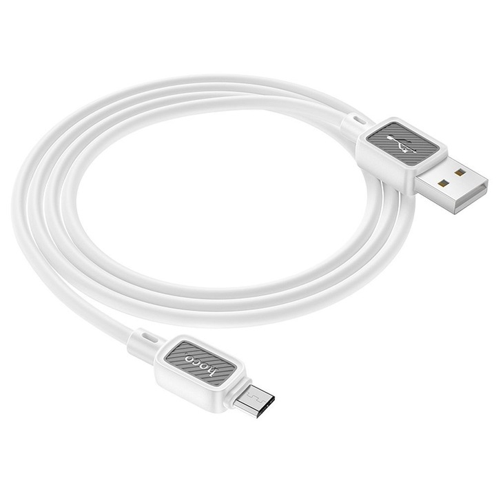 Cablu USB-A la Micro-USB Hoco X108 – 2.4A, 1m, Alb