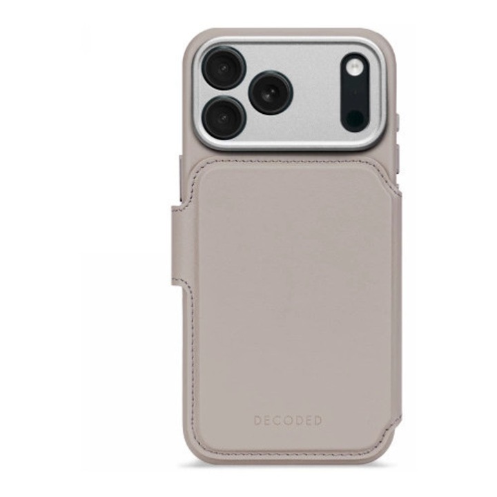 Husa telefon, Decoded, compatibila cu MagSafe pentru iPhone 17 Pro Max, 3 locuri pentru carduri, protectie avansata
