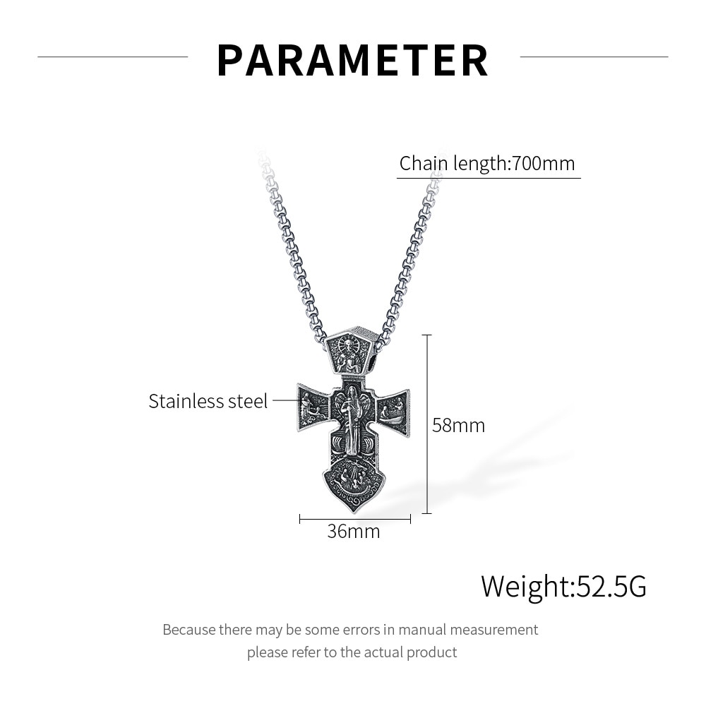 Colier inox Cruce Ortodoxa – Simbol al Credintei si Protectiei