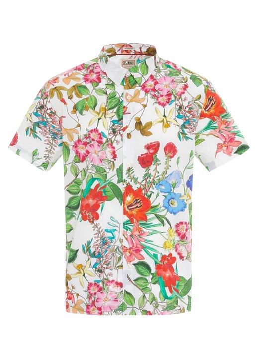 Férfi ing, Guess, Virágmintás, Rövid ujjú, Pamut 1147