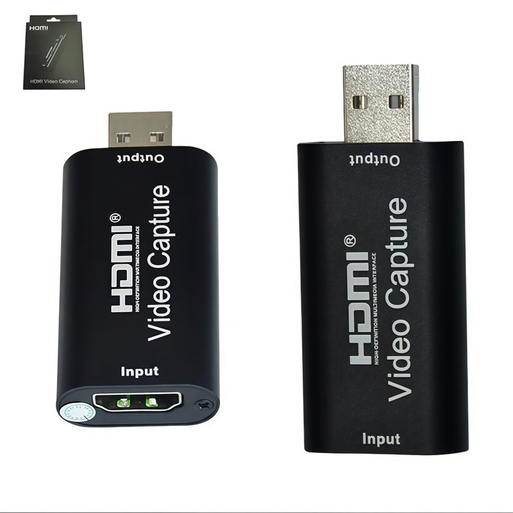 Placa captura Video Full HD/Audio HDMI, XONGSOR®, intrare HDMI 4k, iesire USB C, Gri