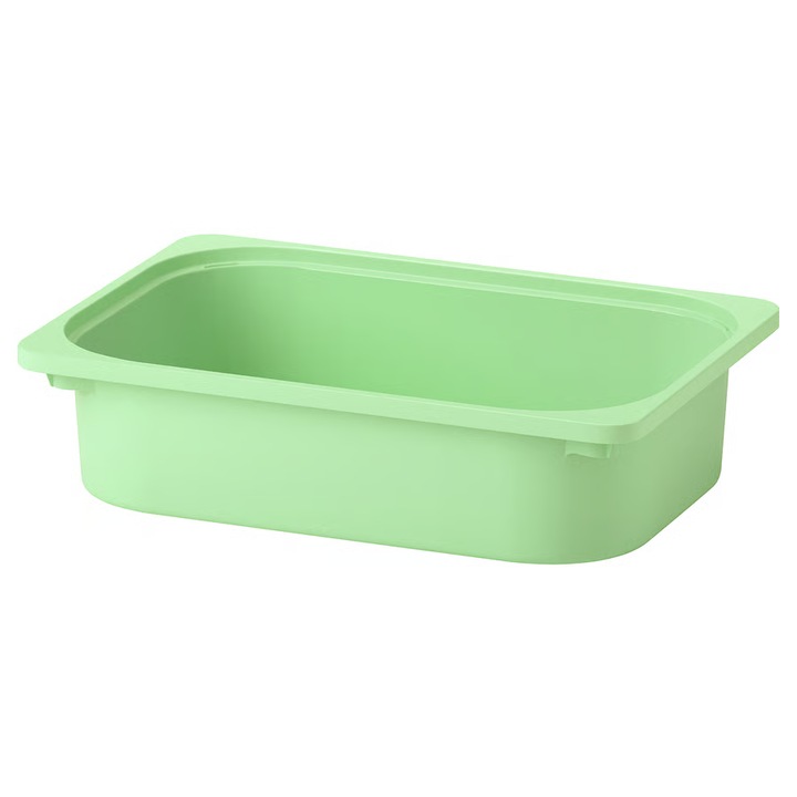 Cutie depozitare verde deschis 42x30x10 cm, Trofast
