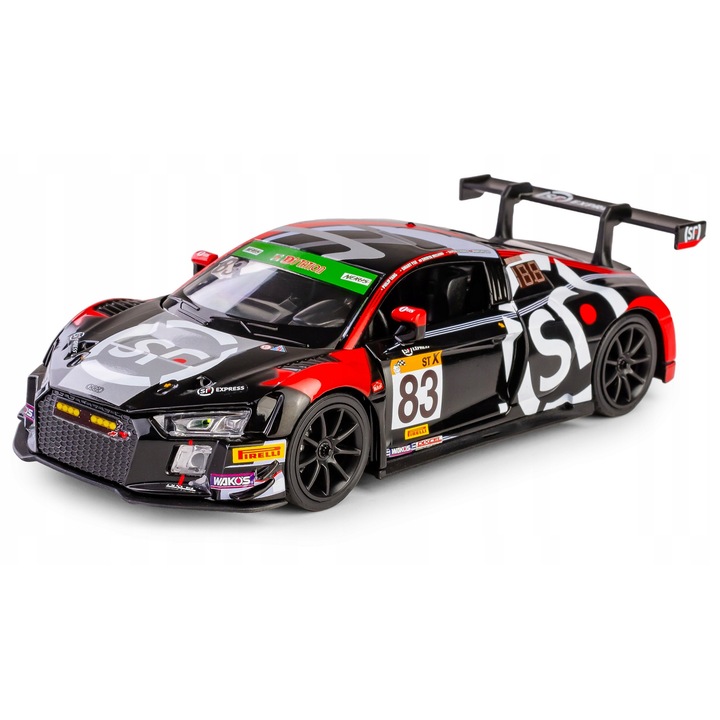 Fém játékautó Audi R8 LMS X Works Racing 1:32, fekete, 14x6x4cm