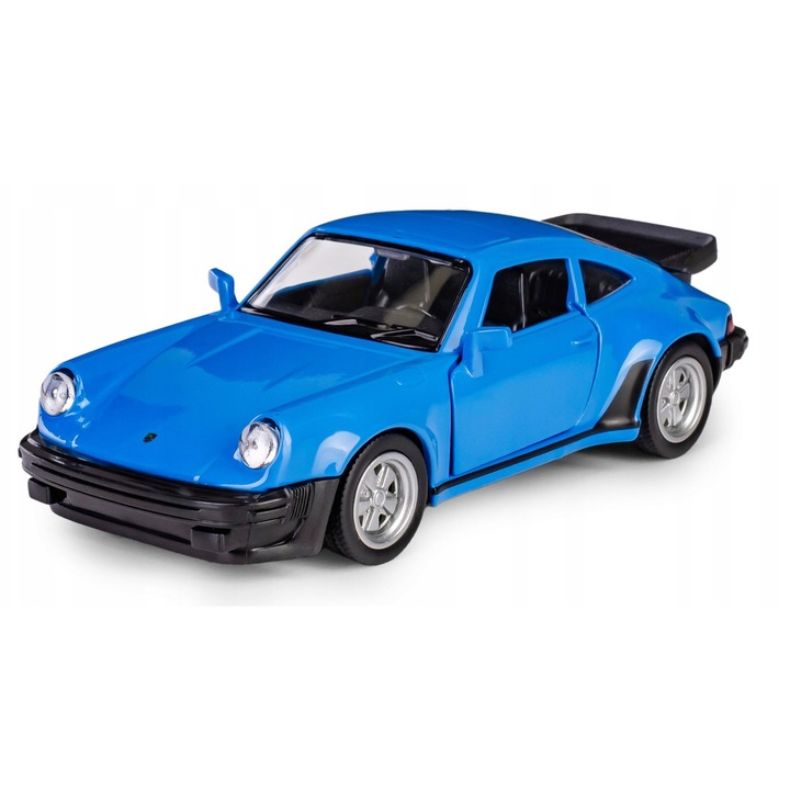 Fém játékautó RMZ Porsche 911 930 Turbo 3.3 kék 12 cm
