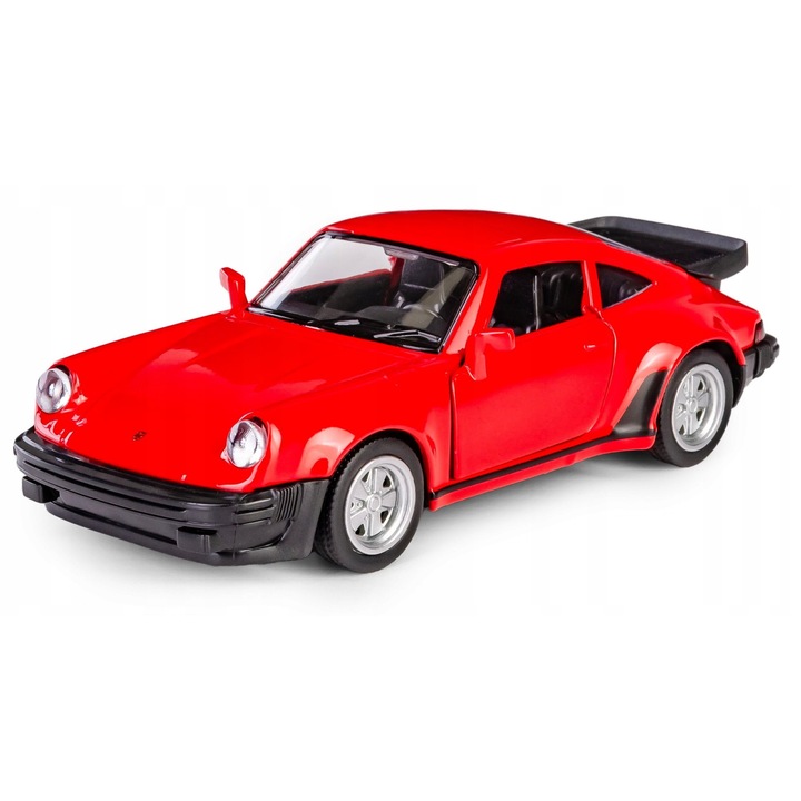 Fém játékautó Porsche 911 930 Turbo 3.3, piros, 12x5, 5cm