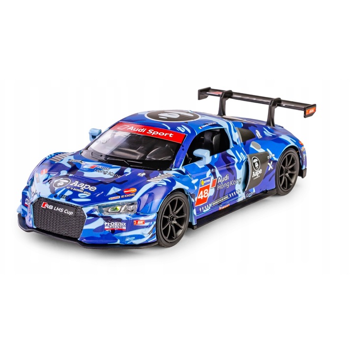 Fém modell Audi R8 LMS GT3, RMZ, 1:32, kék, 14x6x4cm