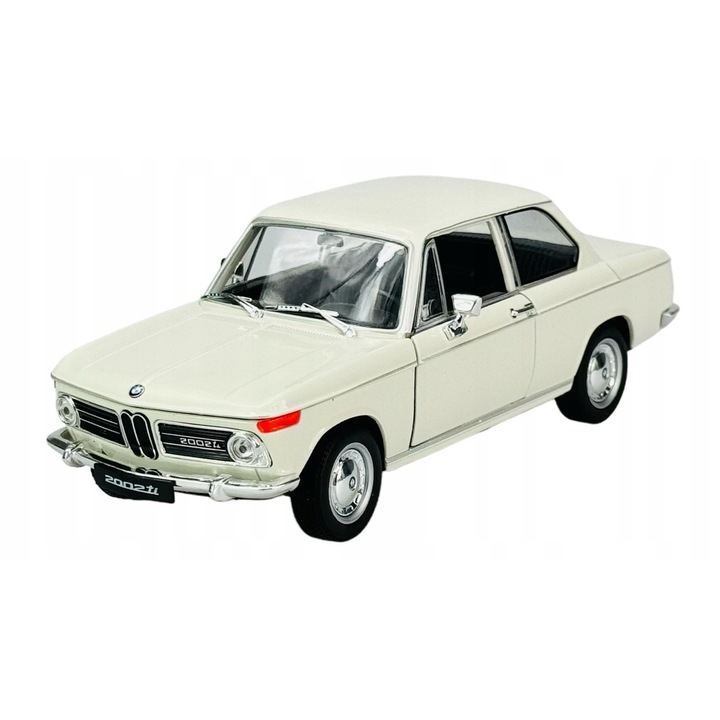 Mașină de Jucărie Metalică Welly BMW 2002ti, Scara 1:24, Bej, Nou, 17, 5cm