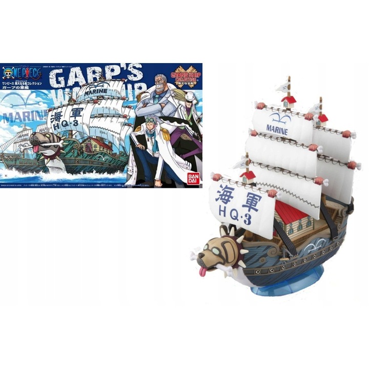 Figurina Model Kit One Piece - Nava Garp, Bandai, kit de asamblat din plastic, detalii precise, multicolor