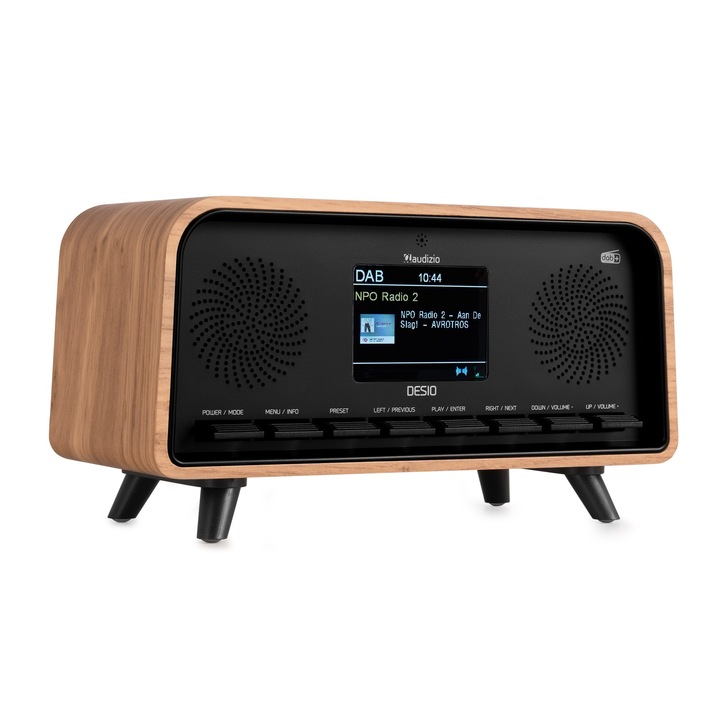 Radio FM DAB+, 30W, Bluetooth/USB/FM/DAB+, maro deschis, Audizio DESIO
