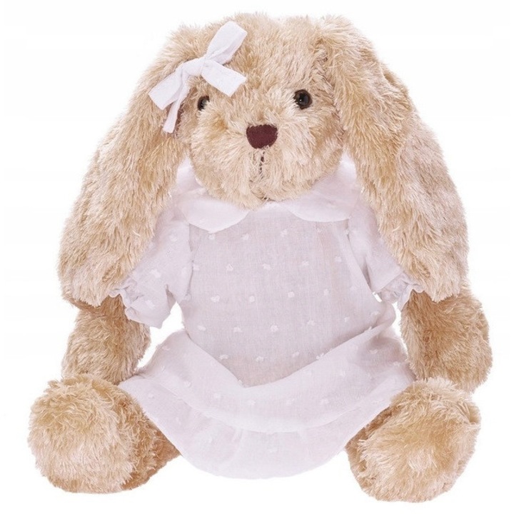 Plus Plus Iepuraș Rosalie, jucărie de pluș, 35 cm, alb/bej
