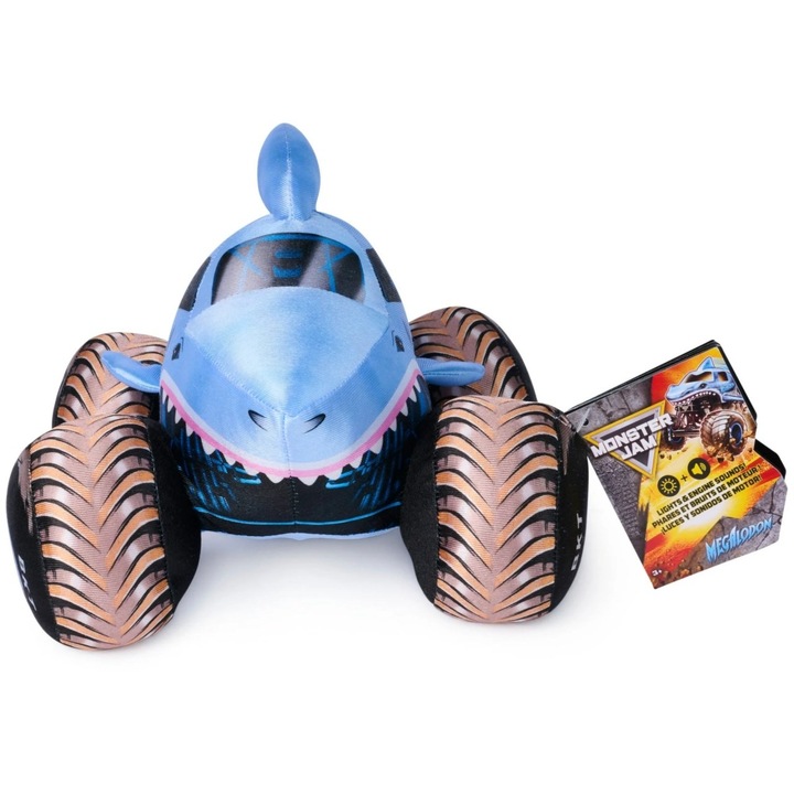 Камион Monster Jam Megalodon, Spin Master, светлини и звуци, многоцветен, 25см, 3 години+