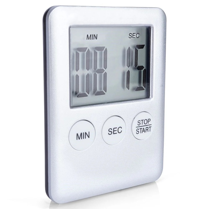 Digitális konyhai időzítő mágnessel az egyszerű felszerelésért