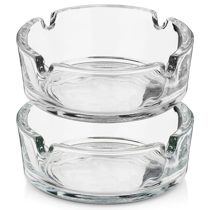 Scrumiera sticla 8 cm 2 buc