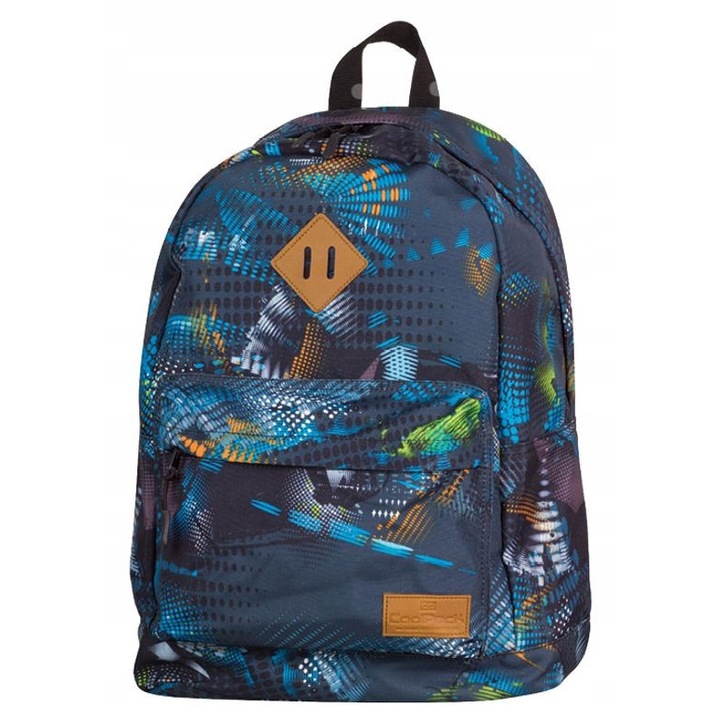 CoolPack Splash 25L iskolatáska, kék-narancs-zöld, 25x30x10cm, modern dizájn