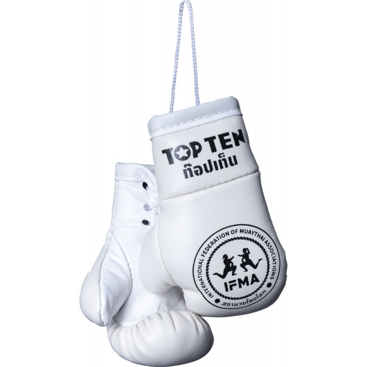 Mănuși de box mini "IFMA", Top Ten, alb, piele ecologică
