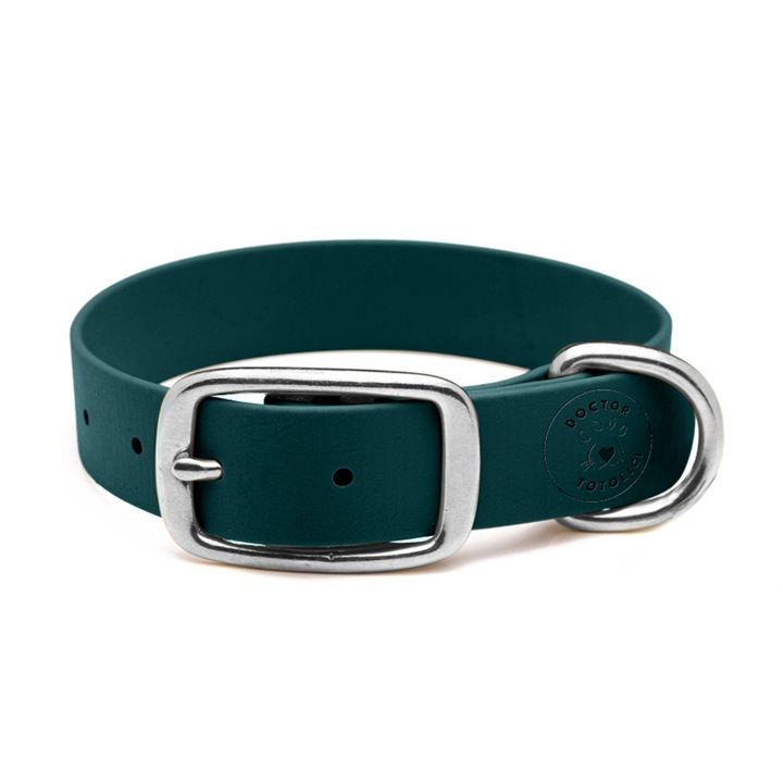 Zgarda Daily din Biothane Doctor Totolici, culoare Hunter Green, marime XL (44- 52 cm)