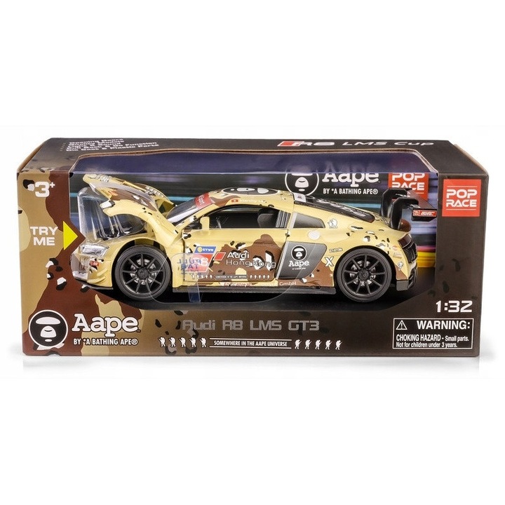 RMZ Audi R8 LMS GT3 2016 modellautó, fény- és hangeffektekkel, 18.5x7.5x9cm, 1:32 méretarány