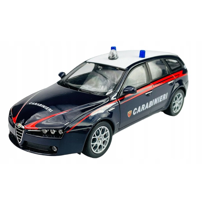 Automacheta Welly Alfa Romeo 159 Sportwagon Carabinieri, 1:24, negru