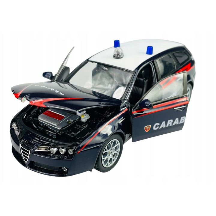 Welly Alfa Romeo 159 Sportwagon Carabinieri modellautó, 1:24, fekete