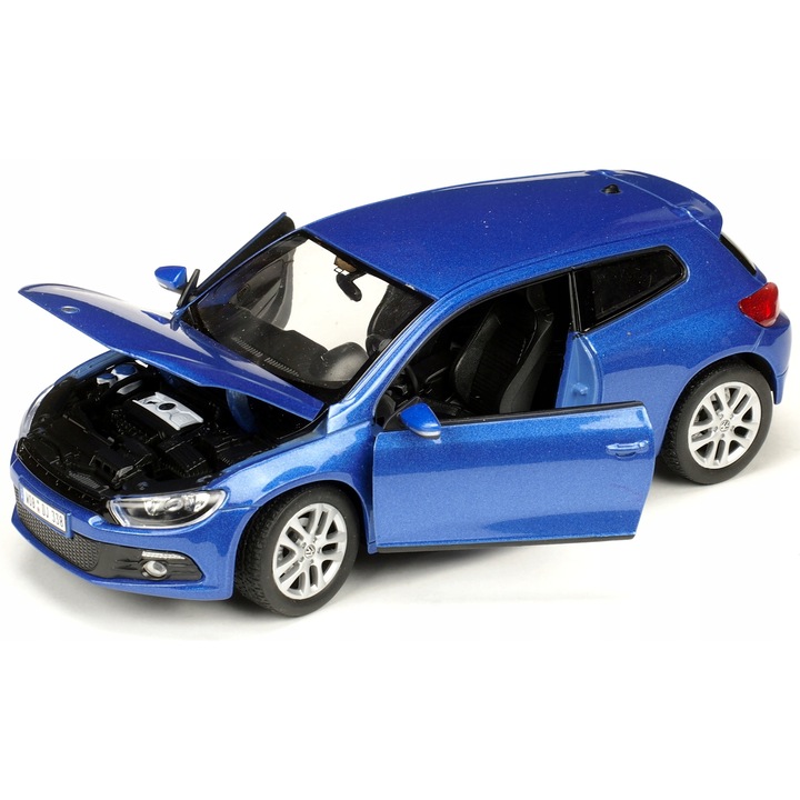 Masinuța metalică Welly VW Scirocco, 1:24, caroserie metalică, 20cm