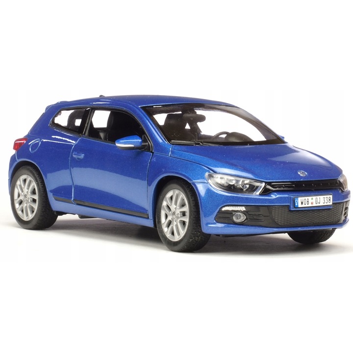 Masinuța metalică Welly VW Scirocco, 1:24, caroserie metalică, 20cm
