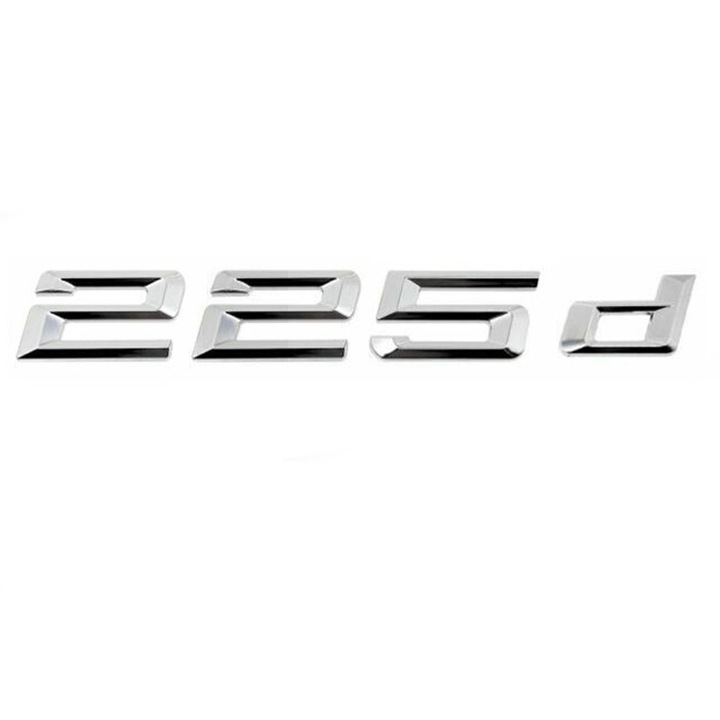 Emblema 225d pentru spate portbagaj BMW, chrom
